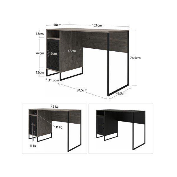 Biurko 50x121 cm Purdue – Støraa-image-2