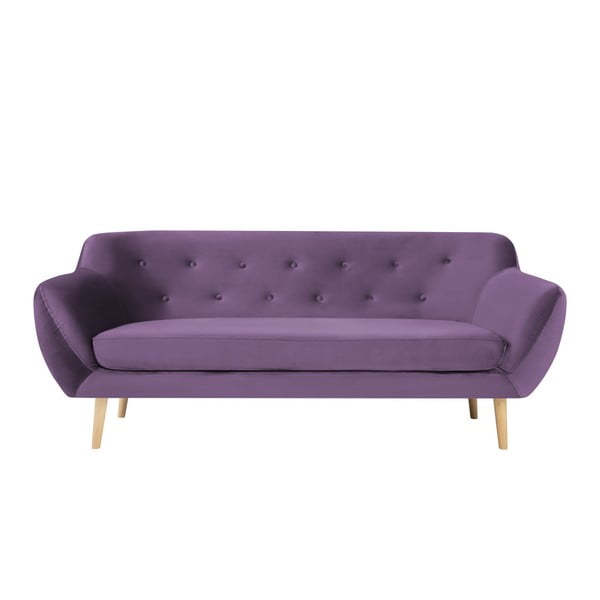 Fioletowa sofa 3-osobowa Mazzini Sofas Amelie