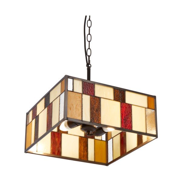 Metalowa lampa wisząca ze szklanym kloszem Waldorf – Premier Housewares-image-3