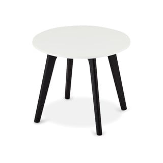 Czarno-biały stolik drewniany Furnhouse Life, Ø 48 cm