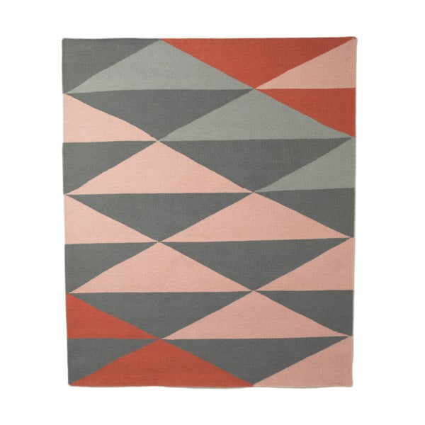 Wełniany dywan triangle 120x150 cm, różowy