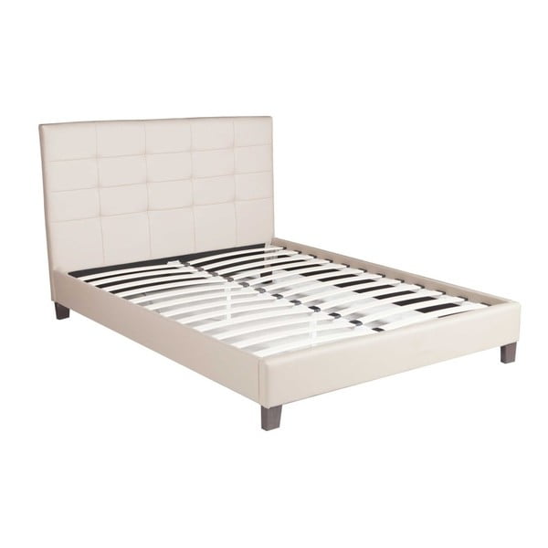 Białe łóżko SOB Linea, 140x200 cm