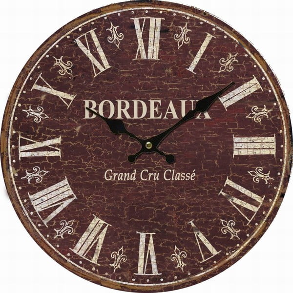 Zegar ścienny Antic Line Bordeaux, 34 cm