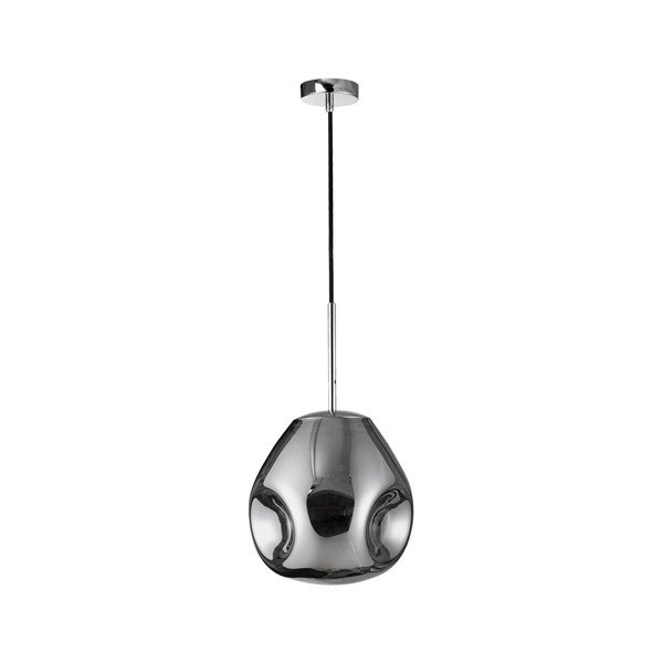 Szklana lampa wisząca w kolorze srebra z połyskiem ø 25 cm Lava – Nova Luce