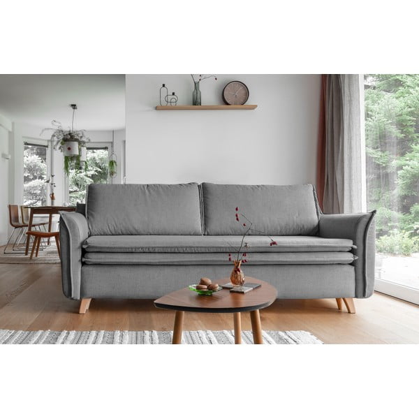 Szara rozkładana sofa 225 cm Charming Charlie – Miuform-image-1