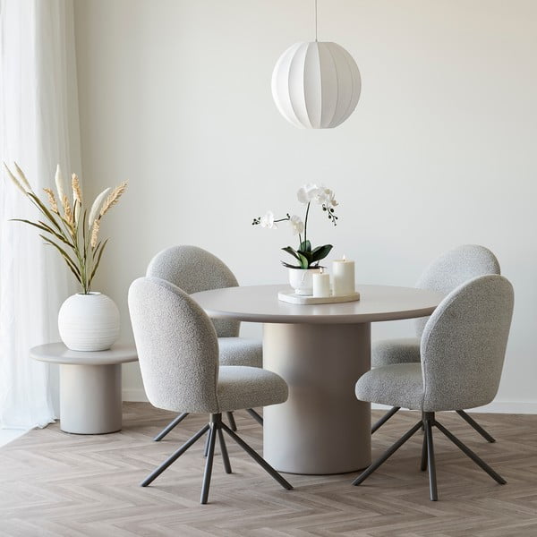 Biała lampa wisząca z tekstylnym kloszem ø 40 cm Coventry – House Nordic-image-2