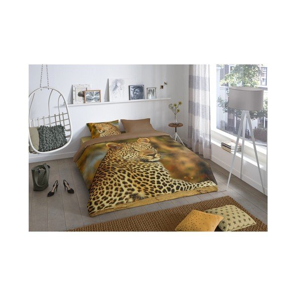 Bawełniana pościel dwuosobowa Good Morning Leopard, 240x200 cm-image-1