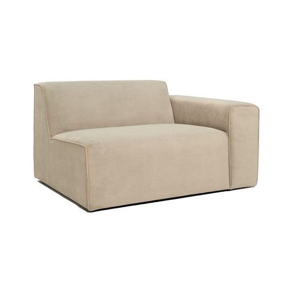 Beżowy końcowy moduł sztruksowej sofy Scandic Sting, 124 cm, prawostronny-image-2