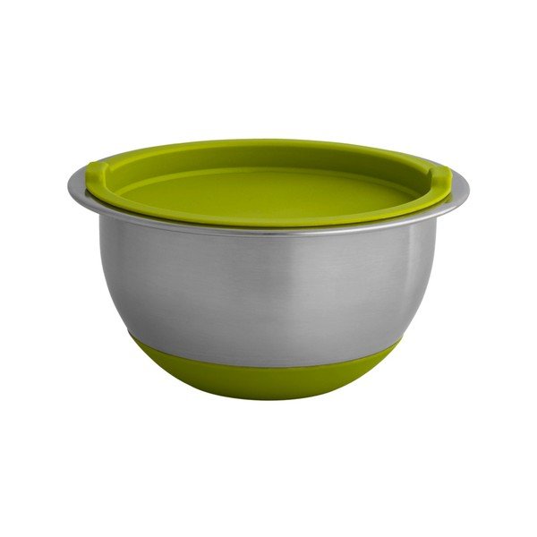 Miska z zielonym wieczkiem silikonowym Brandani Bombetta, ⌀ 19 cm