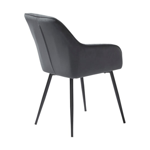 Szare tapicerowane fotele jadalniane zestaw z podłokietnikami 2 szt. Nolan Stripe – Unique Furniture-image-3