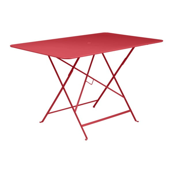 Czerwony składany stolik ogrodowy Fermob Bistro, 117x77 cm