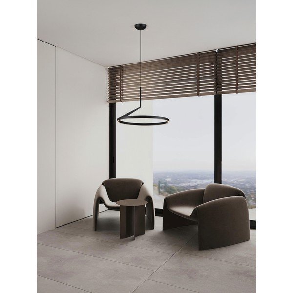Aluminiowa lampa wisząca LED ze ściemniaczem w kolorze matowej czerni ø 60 cm Tilia – Nova Luce-image-1