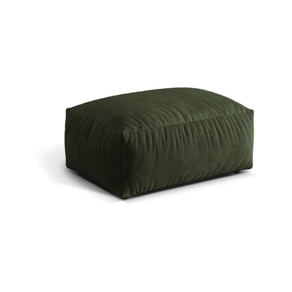 Zielony aksamitny podnóżek modułowy Martina – Micadoni -image-1