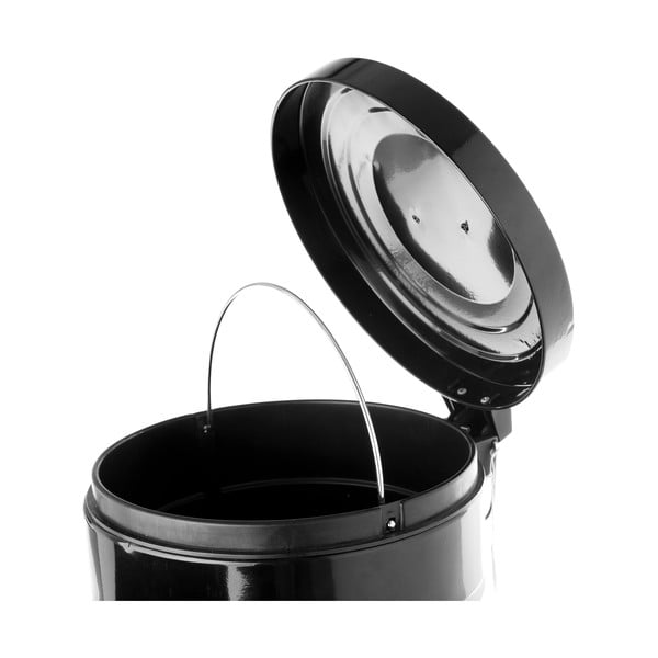 Czarny kosz metalowy na śmieci Casa Selección, 20 l-image-1