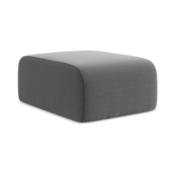 Szary aksamitny podnóżek Lani – Makamii