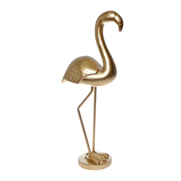 Figurka dekoracyjna w kolorze złota Ewax Flamingo, wys.28 cm