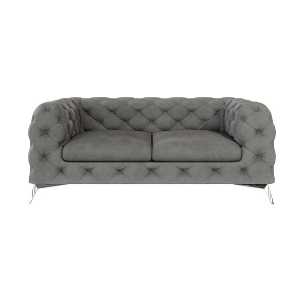 Szara aksamitna sofa 185 cm Chelsea – Ropez
