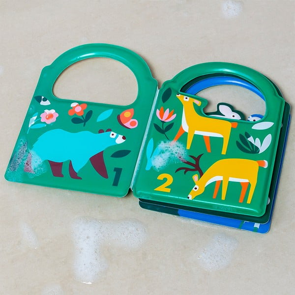 Zabawka interaktywna Colour changing bath book Woodland – Rex London-image-1
