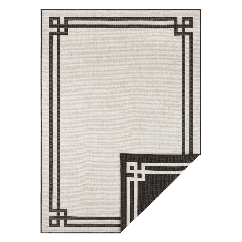 Czarno-kremowy dywan odpowiedni na zewnątrz NORTHRUGS Manito, 120x170 cm