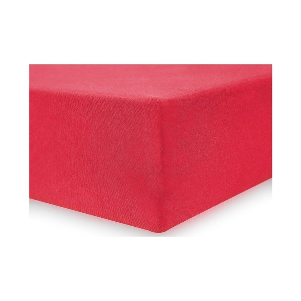 Czerwone prześcieradło elastyczne DecoKing Nephrite Red, 100–120 cm-image-2