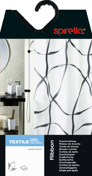 Zasłona prysznicowa 180x200 cm Ribbon – Spirella-image-1