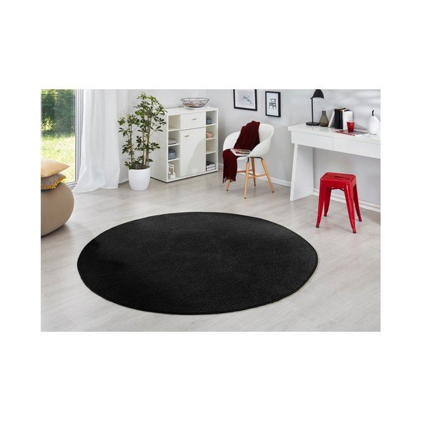 Czarny dywan Hanse Home, Ø 133 cm-image-1