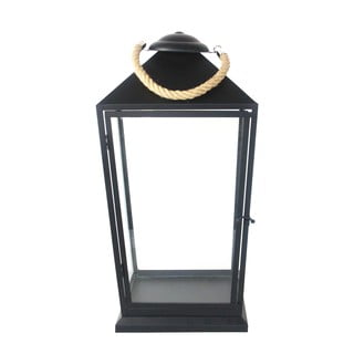 Czarny lampion Esschert Design Classical, wys. 58 cm