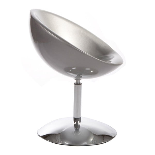 Srebrny fotel obrotowy Kokoon Design Bowl
