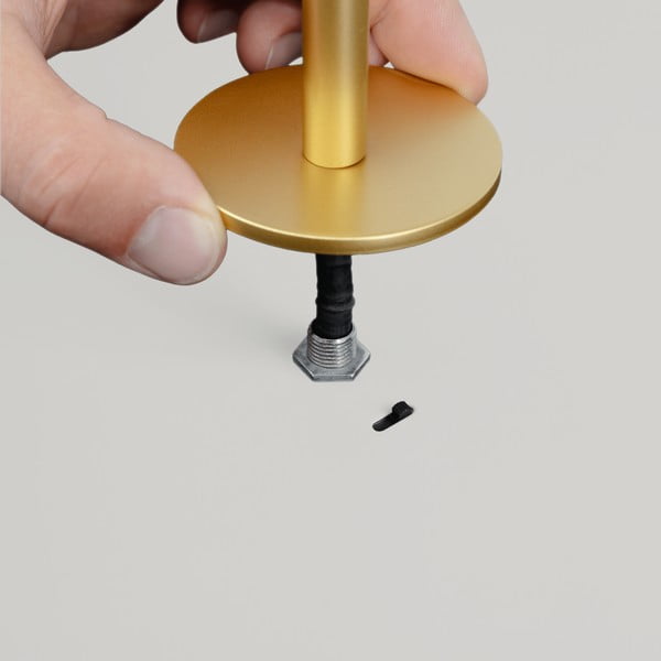 Jasnoszara metalowa lampa wisząca LED ze ściemniaczem i metalowym kloszem ø 31 cm Asteria Plus – UMAGE-image-4