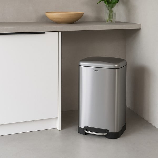 Stalowy kosz na śmieci na śmieci z pedałem Wenko, 30 l-image-1