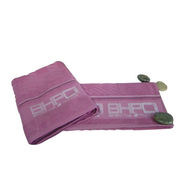 Zestaw 2 różowych ręczników BHPC