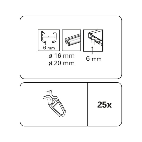 Plastikowe agrafki do szyny sufitowej zestaw 25 szt. – SP TREND-image-2