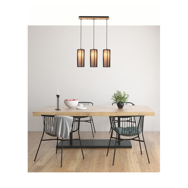 Lampa wisząca z tekstylnym kloszem Kioto – Candellux Lighting-image-1
