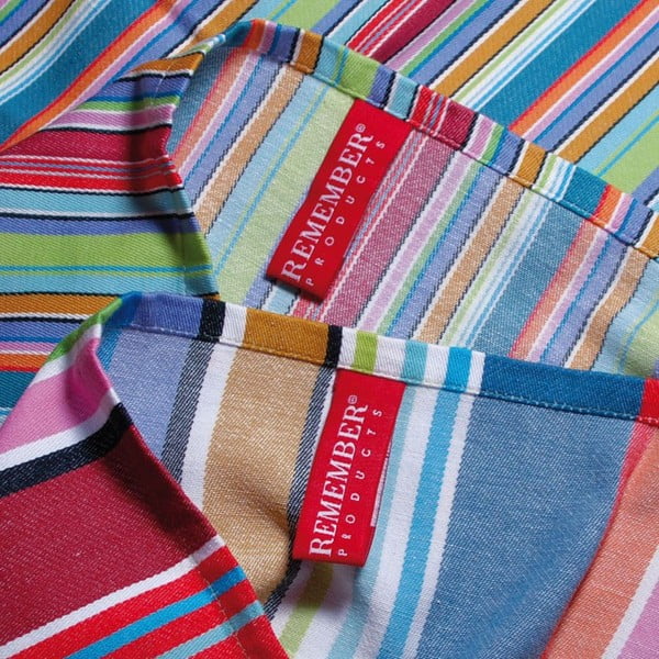 Zestaw 2 bawełnianych ścierek Remember Purple Stripes, 70x50 cm-image-1