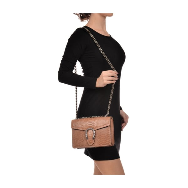 Brązowa skórzana kopertówka Renata Corsi Fiona-image-4