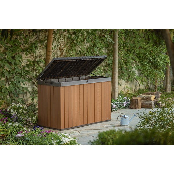 Brązowa plastikowa skrzynia ogrodowa Darwin – Keter-image-1