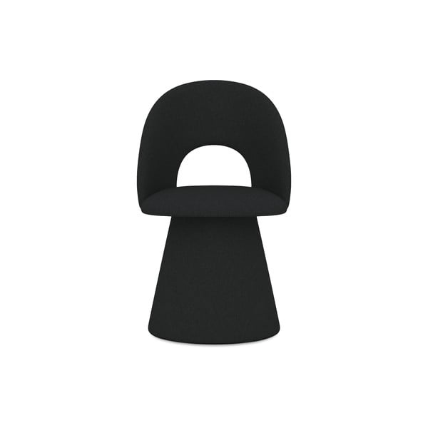 Czarny tapicerowany fotel jadalniany Kalo – Makamii-image-1