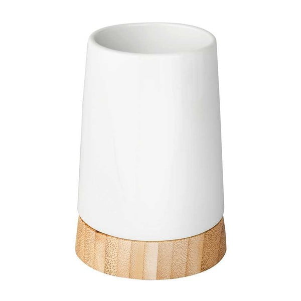 Biały zestaw ceramicznych akcesoriów łazienkowych Bamboo – Wenko-image-3