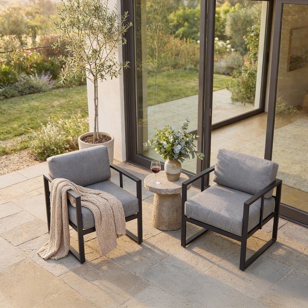 Szary fotel ogrodowy Bonami Selection Bellisima-image-3