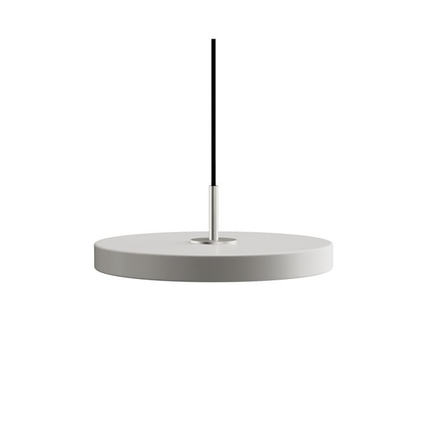 Jasnoszara lampa wisząca LED z metalowym kloszem ø 31 cm Asteria Mini – UMAGE