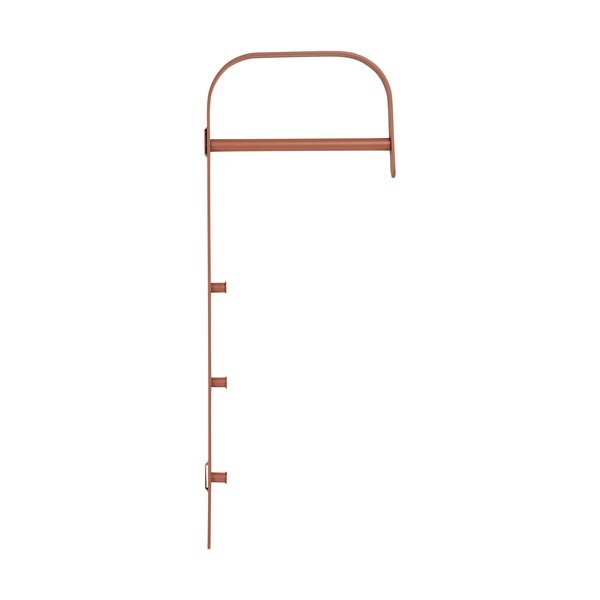 Koniakowy metalowy stojak na ubrania ścienny 30x80x3 cm Gresto – House Nordic-image-3