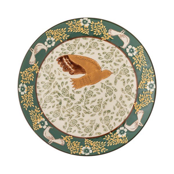 Zielony kamionkowy talerz deserowy ø 16 cm Hezha – Bloomingville