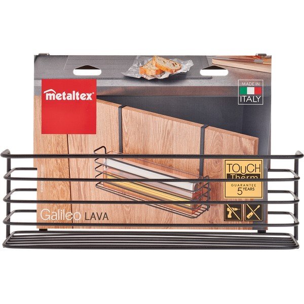 Czarna metalowa półka kuchenna Metaltex Galileo Lava Large-image-3