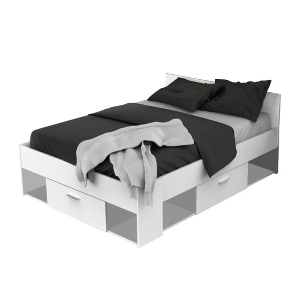 Białe łóżko ze schowkiem 13Casa Utah, 120x190/200 cm