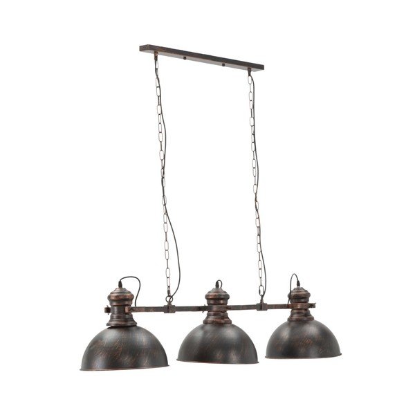 Czarna lampa wisząca 3 abażurami Mauro Ferretti Industry-image-1