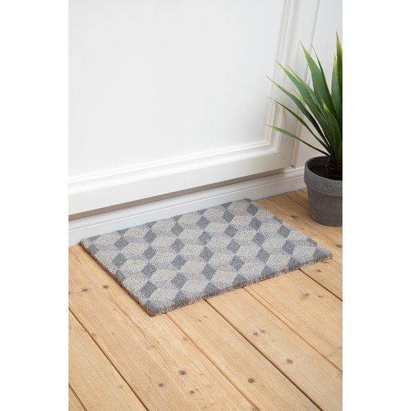 Wycieraczka z włókna kokosowego 40x60 cm Grey Cube – Premier Housewares-image-1