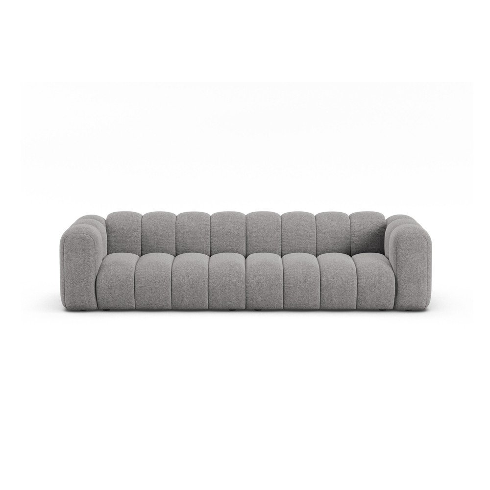 Szara sofa z tkaniny szenilowej 290 cm Lupine – Micadoni