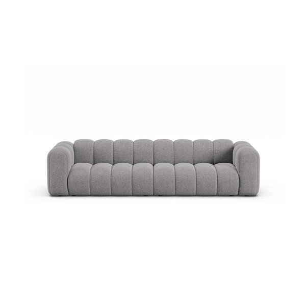 Szara sofa z tkaniny szenilowej 290 cm Lupine – Micadoni 