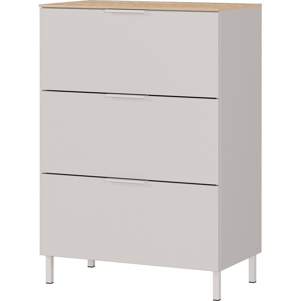 Kremowa szafka z matowym wykończeniem 68x98x40 cm Savoca – Germania