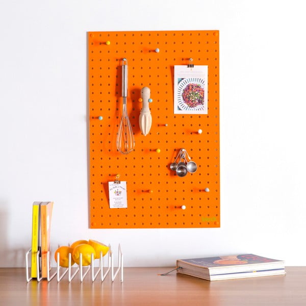 Wielofunkcyjna tablica Pegboard 40x61, pomarańczowa